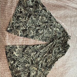 Black and White Floral Palazzo Pants